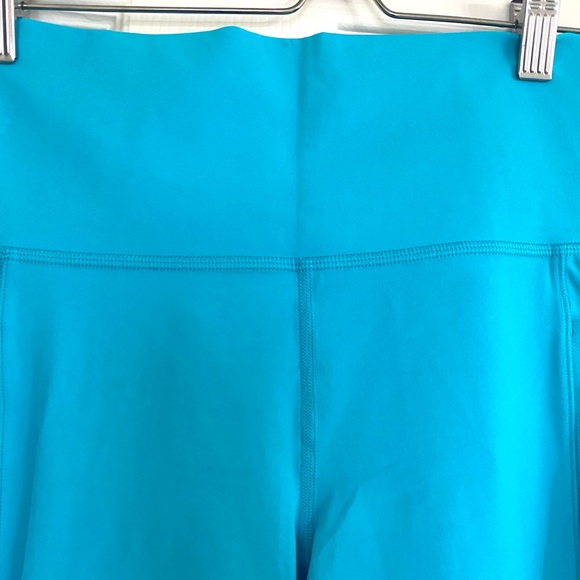 Athleta Salutation Stash 7/8 High Rise Leggings UPF+ Aqua Blue Small NWT - Picture 5 of 10